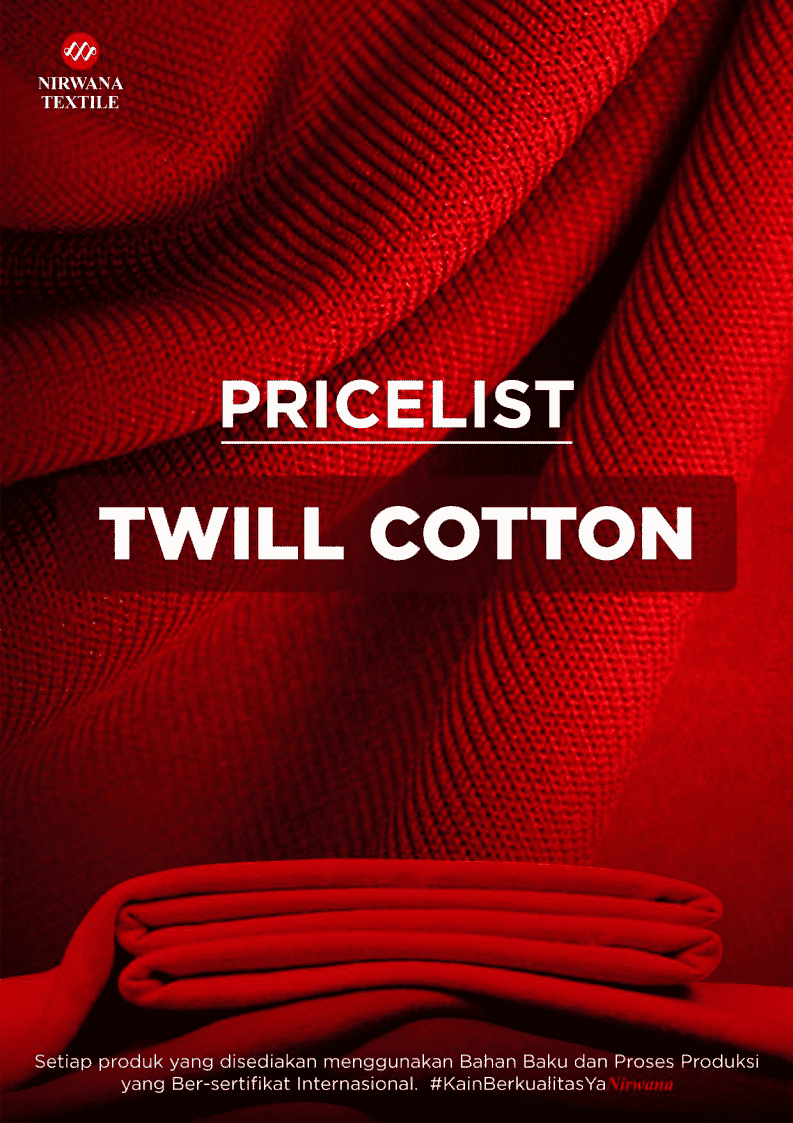 Pricelist TWILL COTTON